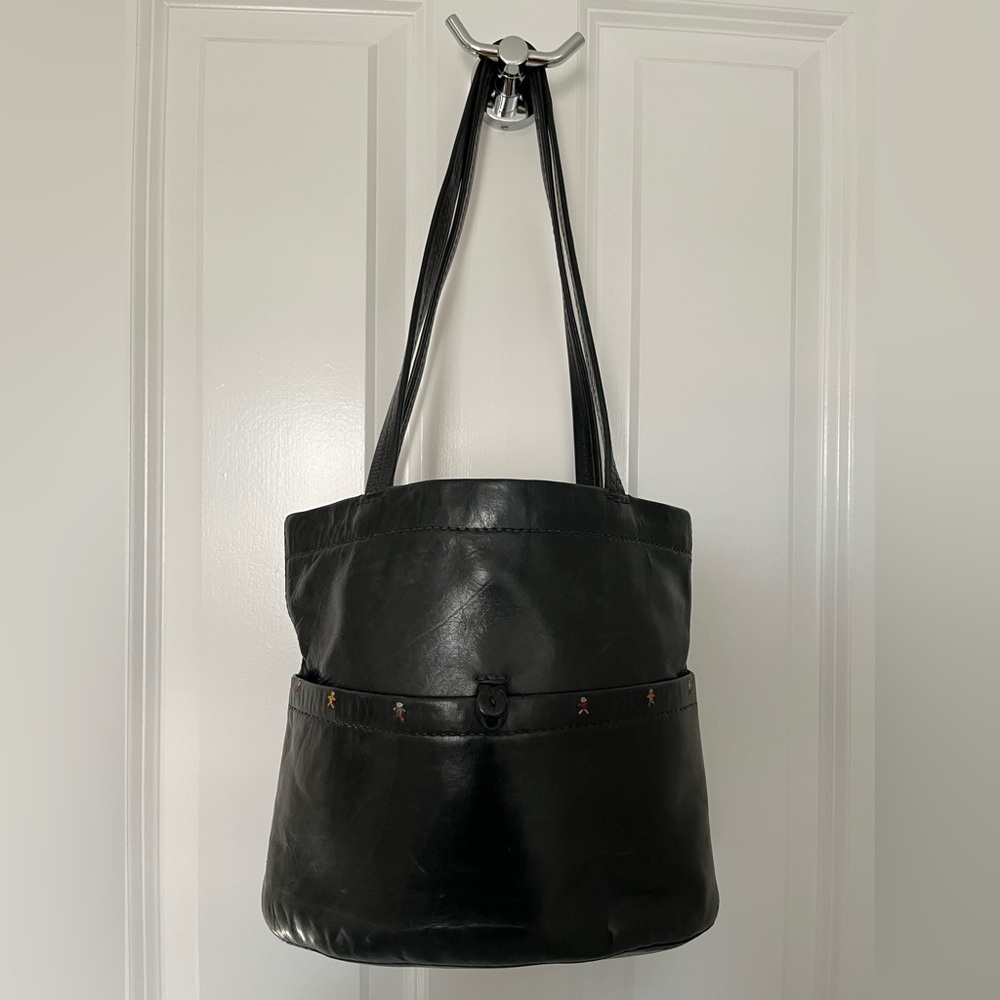 Henry Beguelin for Barney’s black leather bag handmade